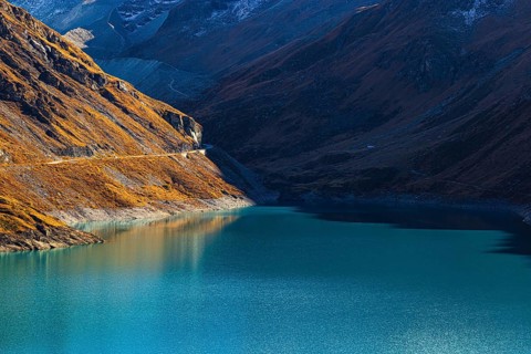 The Lac de Moiry Reservoir, Val d'Anniviers, Valais Alps, Canton of Valais, Switzerland