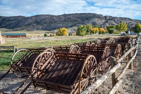 Alcova, Wyoming - The Mormon Handcart Historic Site. Emigrants on the Mormon Trail passed this site