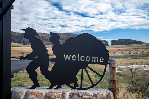 Alcova, Wyoming - The Mormon Handcart Historic Site. Emigrants on the Mormon Trail passed this site
