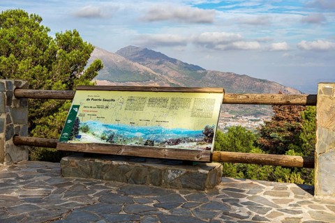 Viewpoint Puerto Saucillo, Mirador, mountain range Sierra de las Nieves, Parque Nacional Sierra De