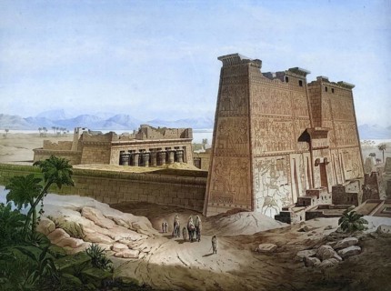 The Temple of Edfu is an ancient Egyptian temple complex on the western edge of the city of Edfu in