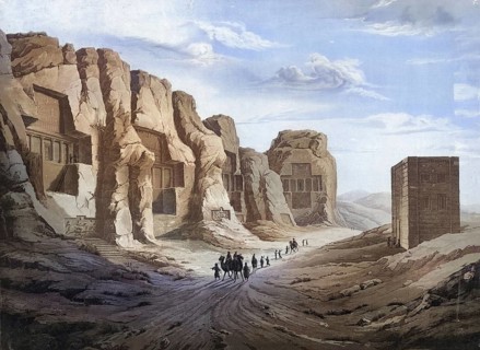 Naqsch-e Rostam is an archaeological site in the southern Iranian province of Fars, six kilometers
