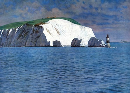 Isle of Wight is an island off the south coast of Great Britain, authentic reproduction of a school