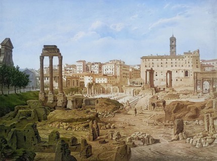 Roman Forum, Roman Market Square, in Rome is the oldest Roman forum and was the center of