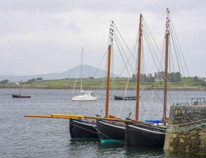 Harbour with Sailing Ships, Roundstone, County Galway, Ireland