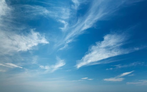 Peaceful and serene sky with clouds background