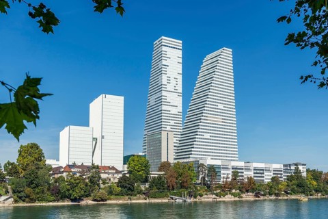 Roche Tower on the Rhine in Basel