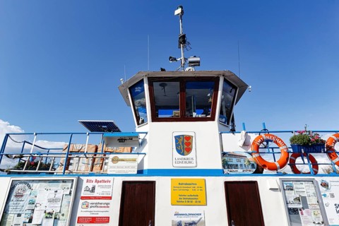 Ferry Amt Neuhaus between Bleckede and Neu Bleckede, Amt Neuhaus, Lüchow-Dannenberg, Wendland,