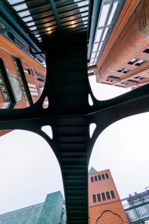 Footbridge at the fish market, Altona-Altstadt, Hamburg, Germany