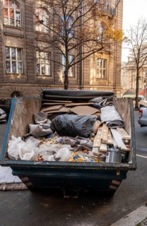 Rubble on public roads, Berlin, Germany
