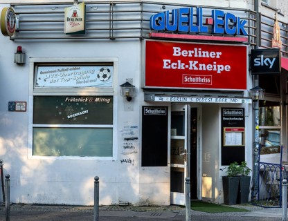 Typical Berlin corner pub on Invalidenstraße in Mitte, Berlin, Germany