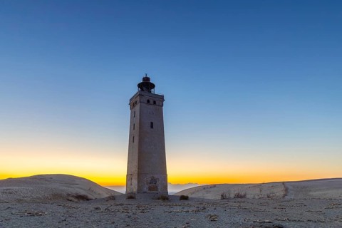 Rubjerg Knude Fyr / Rubjerg Knude lighthouse in the sand dunes on the top of Lønstrup Klint at