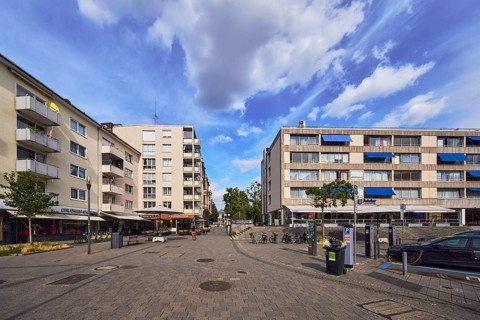 Residential and commercial buildings, houses, general architecture, balcony, windows, awnings,