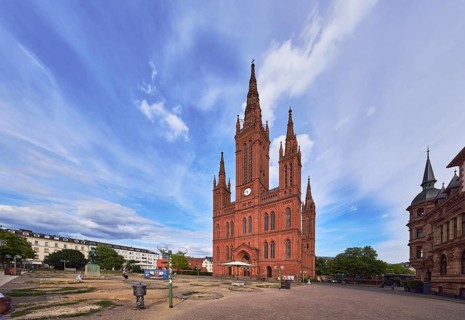 Evangelische Marktkirchengemeinde Wiesbaden, market church, neo-Gothic style, architect Carl Boos,