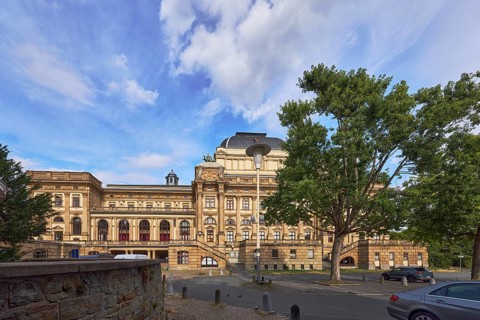 Hessian State Theatre, building, neo-baroque style, architects Ferdinand Fellner the Younger and