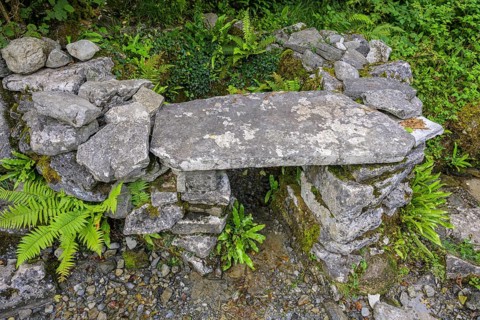 Sacred spring at St Colman's Chapel, Burren, Keelhilla, Carran, County Clare, Ireland