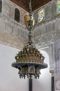 Sumptuous traditional chandelier in an artfully designed interior