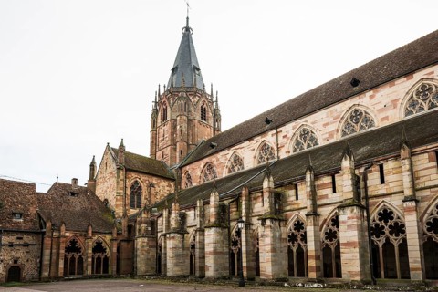 Gothic Church of St. Peter and Paul, Saints-Pierre-et-Paul, Wissembourg, Weissenburg, Alsace,