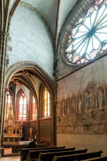Interior view, Gothic Church of St. Peter and Paul, Saints-Pierre-et-Paul, Wissembourg,
