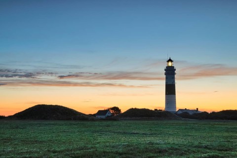 Langer Christian lighthouse near Kampen on the island of Sylt, Germany