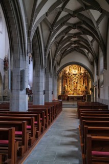 Interior view of Radolfzell Cathedral of Our Lady, Radolfzell am Lake Constance, Konstanz district,