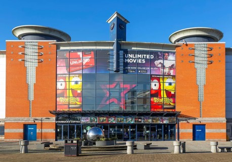 Cineworld multiplex cinema modern leisure development buildings, Cardinal Park, Ipswich town