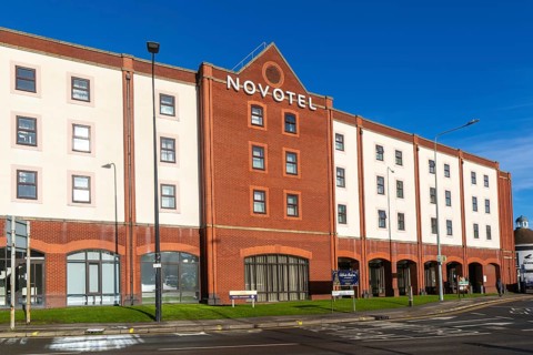 Novotel Ipswich Centre hotel building, Ipswich town centre, Suffolk, England, UK