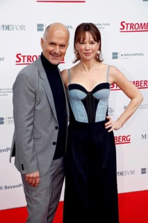 Christoph Maria Herbst and Milena Dreißig at the world premiere of Stromberg - Everything again as
