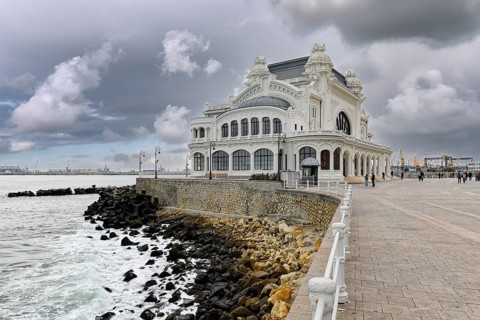 The old Casino, symbol of the Constanta city, Romania