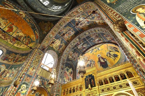 Orthodox Cathedral of Saints Peter and Paul, Decorated ceiling, Constanta, Romania