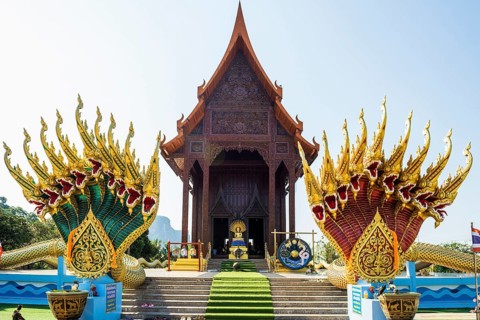 Temple, Wat Ao Noi, Prachuap Khiri Khan, Prachuap Khiri Khan Province, Central Thailand, Thailand