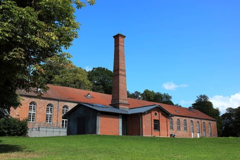 The stables built between 1821 and 1824 at the orangery in Putbus on the island of Rügen,