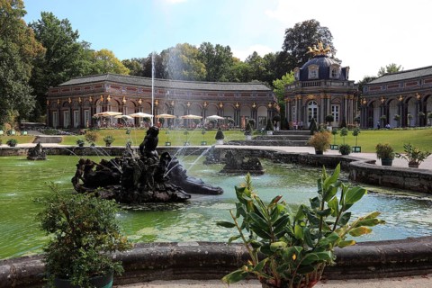 Water features of the Upper Grotto, Sun Temple, Hermitage in Bayreuth, Upper Franconia, Bavaria,