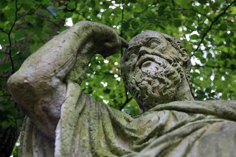 Statue of Socrates in the Hermitage in Bayreuth, Upper Franconia, Bavaria, Germany