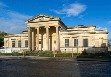 Devizes Assize Court building currently derelict, Devizes, Wiltshire, England, UK architect Thomas