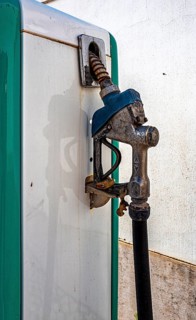Nostalgic gas pumps, Cidadele de Cascais artists' farm in Forte de Nossa Senhora da Luz de Cascais,