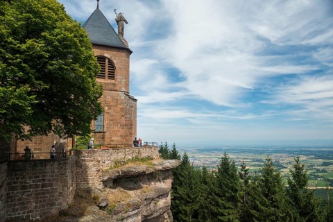 Mont Sainte-Odile Abbey, Ottrott, Bas-Rhin, Alsace, France
