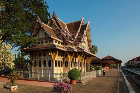 Royal Railway Station Pavilion, Hua Hin, Prachuap Khiri Khan, Central Thailand, Thailand