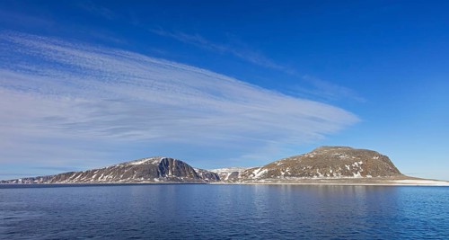 Phippsøya, Phipps Island in the Arctic Ocean, largest island in Sjuøyane, archipelago north of