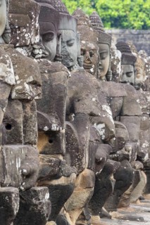 54 demons on the bridge at the south gate of Angkor Thom (Hindu myth of the Cherry of the Milk