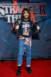 Riccardo Simonetti at the Stranger Things fan event in Hangar 7 at Tempelhof Airport in Berlin on