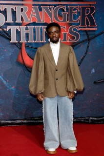 Caleb McLaughlin at the Stranger Things fan event in Hangar 7 at Tempelhof Airport in Berlin on 18