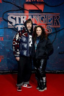 Rea Garvey and Josephine Garvey at the Stranger Things fan event in Hangar 7 at Tempelhof Airport