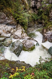 Diosaz mountain river in the gorge, Gorges de la Diosaz, Les Houches, Chamonix-Mont-Blanc,