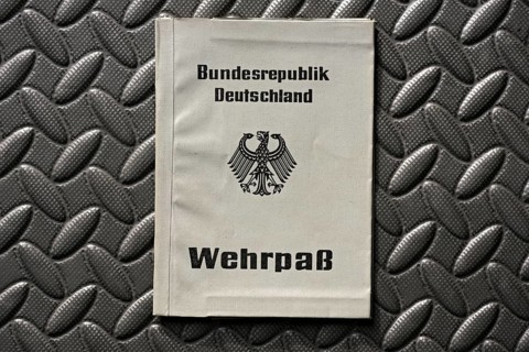 Official military passport, ID card for military service soldiers, military passport of the Federal