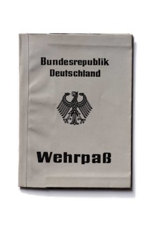 Official military passport, ID card for military service soldiers, military passport of the Federal