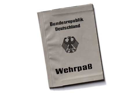 Official military passport, ID card for military service soldiers, military passport of the Federal