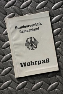 Official military passport, ID card for military service soldiers, military passport of the Federal