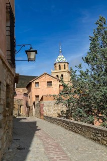 Cathedral church of San Salvador, historic buildings in medieval village of Albarracín, Teruel