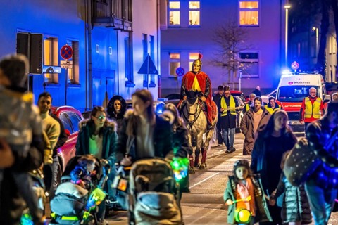 Safety at the Martin train in Essen-Rüttenscheid, the parish of St. Lambertus, accompanied by